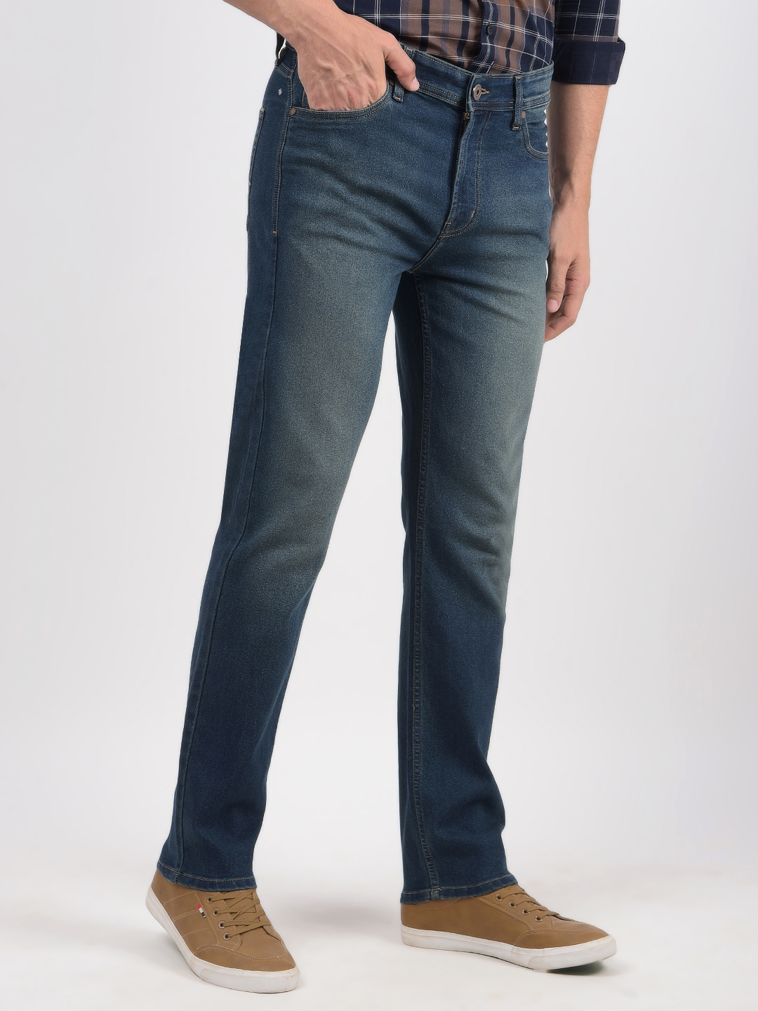 Numero Uno Men Solid Dark Blue Jeans
